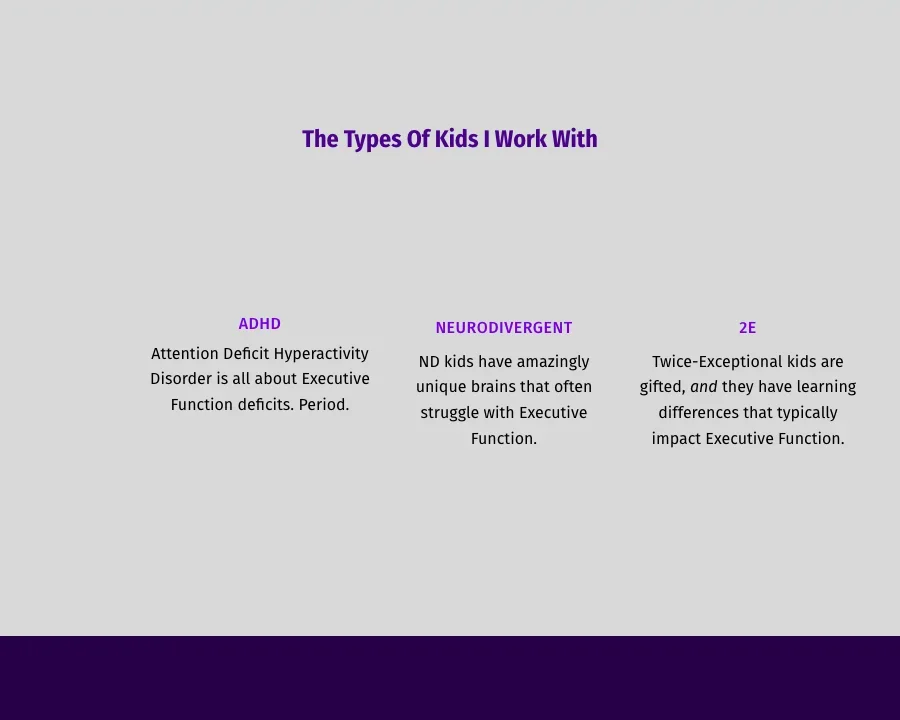 Story-led guidance section of the Seth Perler website